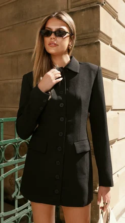 Lioness Dresses|Mini^Cheri Long Sleeve Mini Dress - Ink Black