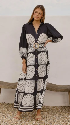 Bubblegum Dresses|Maxi^Cheyenne Long Sleeve Maxi Dress - Black