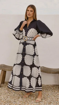 Bubblegum Dresses|Maxi^Cheyenne Long Sleeve Maxi Dress - Black