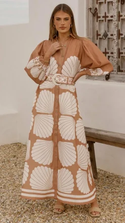 Bubblegum Dresses|Maxi^Cheyenne Long Sleeve Maxi Dress - Siena