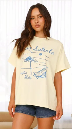 By Frankie Tops^Ciao Salento Tee - Yellow