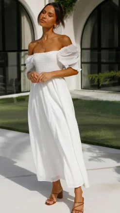 Pink Diamond Dresses|Midi^Cierra Midi Dress - White