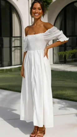 Pink Diamond Dresses|Midi^Cierra Midi Dress - White