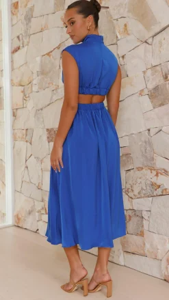 YH AND CO Sale Dresses|Polo^Cindie Midi Dress - Cobalt Blue