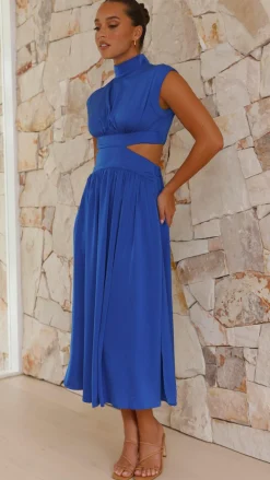 YH AND CO Sale Dresses|Polo^Cindie Midi Dress - Cobalt Blue