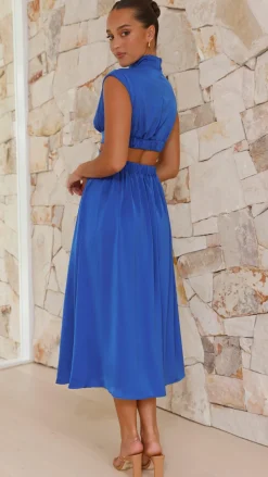 YH AND CO Sale Dresses|Polo^Cindie Midi Dress - Cobalt Blue