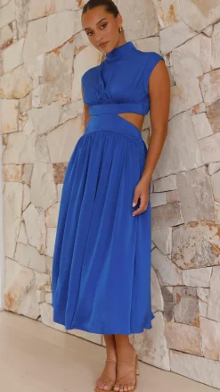YH AND CO Sale Dresses|Polo^Cindie Midi Dress - Cobalt Blue