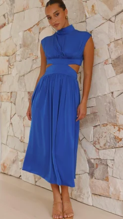 YH AND CO Sale Dresses|Polo^Cindie Midi Dress - Cobalt Blue