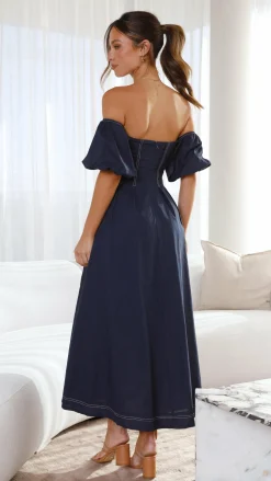 Main St Dresses|Midi^Claira Midi Dress - Navy