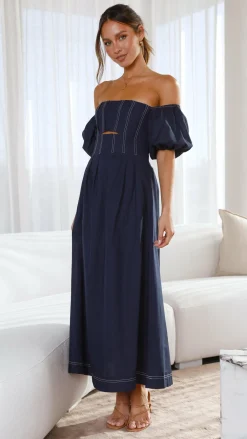 Main St Dresses|Midi^Claira Midi Dress - Navy
