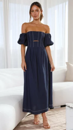 Main St Dresses|Midi^Claira Midi Dress - Navy