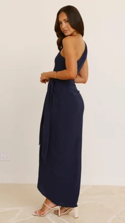 LILYWHYT Mi Amore|Dresses^Clara One Shoulder Maxi Dress - Navy