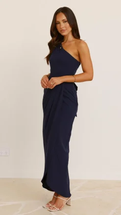LILYWHYT Mi Amore|Dresses^Clara One Shoulder Maxi Dress - Navy