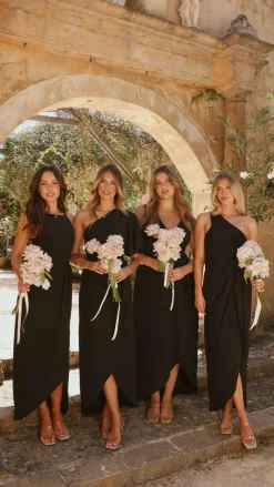 LILYWHYT Mi Amore|Dresses^Clara One Shoulder Maxi Dress - Black