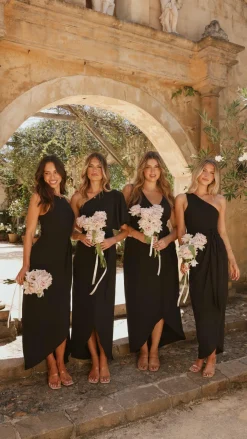 LILYWHYT Mi Amore|Dresses^Clara One Shoulder Maxi Dress - Black