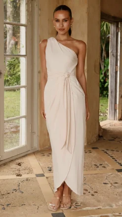 LILYWHYT Mi Amore|Dresses^Clara One Shoulder Maxi Dress - Ivory