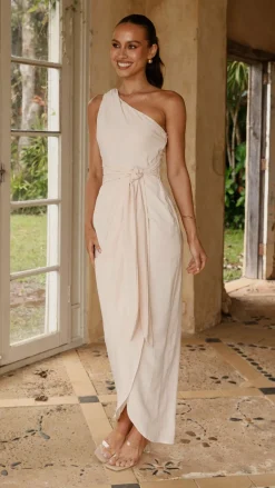 LILYWHYT Mi Amore|Dresses^Clara One Shoulder Maxi Dress - Ivory