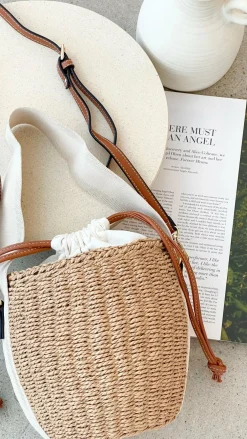 Adorne Bags^Cleo Woven Bucket Handbag - Natural / Tan