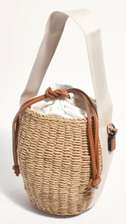 Adorne Bags^Cleo Woven Bucket Handbag - Natural / Tan
