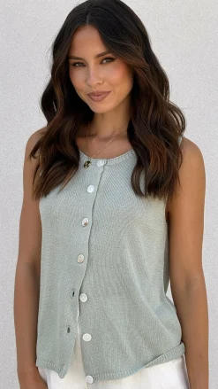 Little Lies Knit Tops|Knitwear^Cloe Top - Sage