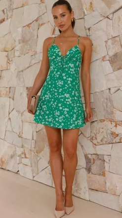 Alive Girl Sale Dresses^Coco Mini Dress - Green / White Floral