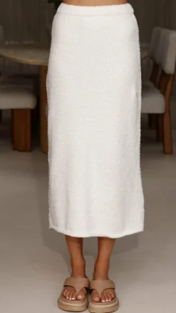 Burans Knitwear|Knitwear^Cohen Knit Midi Skirt - Off White