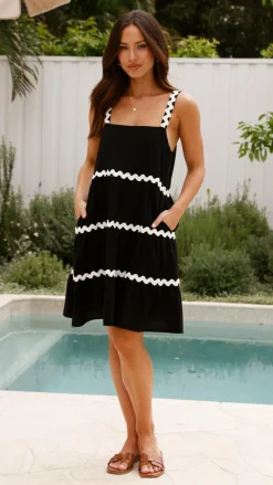 Miracle Fashion Sale Dresses^Cosima Mini Dress - Black/White