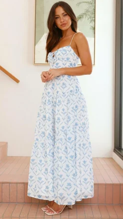 LILYWHYT Sale Dresses^Cove Maxi Dress - Blue Floral
