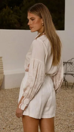Bubblegum Tops^Dakota Long Sleeve Blouse - Siena