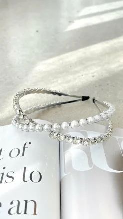 Angel Whisper Fascinators|Hair Accessories^Daley Headband - Pearl