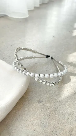 Angel Whisper Fascinators|Hair Accessories^Daley Headband - Pearl