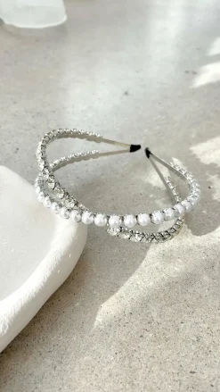 Angel Whisper Fascinators|Hair Accessories^Daley Headband - Pearl