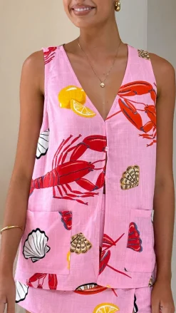 Fashion Allied Tops^Dali Top - Shell Lover Print