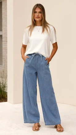 Fashion Allied The Denim Edit|Bottoms^Darby Pant - Mid Blue Denim
