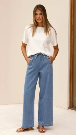 Fashion Allied The Denim Edit|Bottoms^Darby Pant - Mid Blue Denim