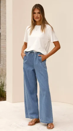 Fashion Allied The Denim Edit|Bottoms^Darby Pant - Mid Blue Denim