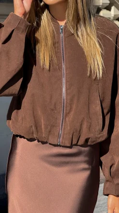 KOLI Bottoms^Darina Bias Cut Maxi Skirt - Chocolate