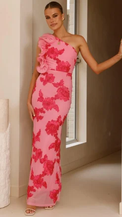 SASHA (BNE) Dresses|Maxi^Darlee Maxi Dress - Pink Floral