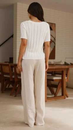 Fashion Allied Knit Tops|Knitwear^Darlene T-Shirt - White