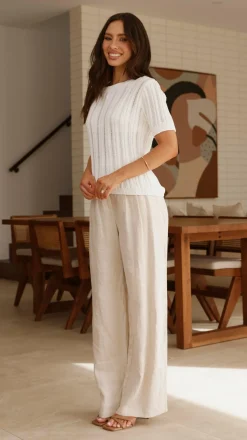 Fashion Allied Knit Tops|Knitwear^Darlene T-Shirt - White