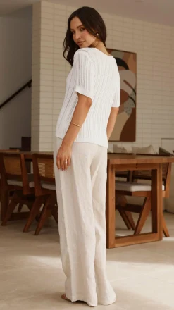 Fashion Allied Knit Tops|Knitwear^Darlene T-Shirt - White