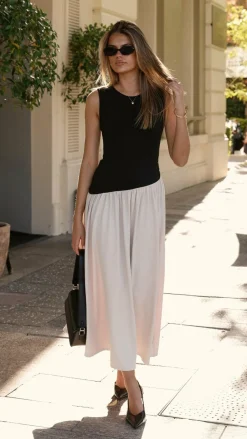 KOLI Dresses|Maxi^Darlita Maxi Dress - Black / Nude