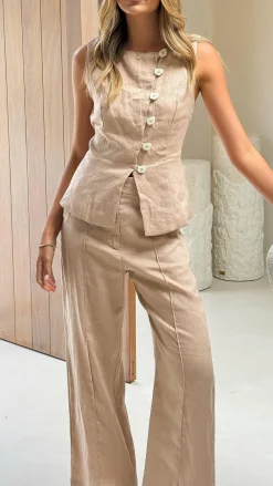Fashion Allied Sets|Bottoms^Darva Pants - Taupe