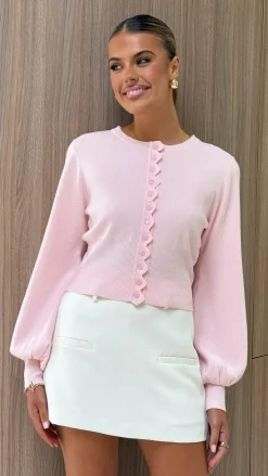 LILYWHYT Knitwear|Knitwear^Davina Long Sleeve Top - Pink
