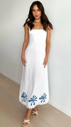 LILYWHYT Sale Dresses^Daya Maxi Dress - White / Blue
