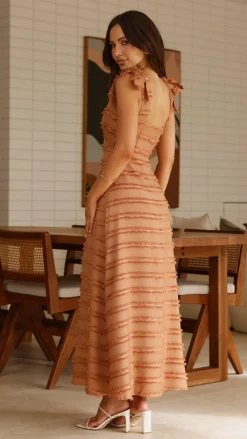 LILYWHYT Sale Dresses^Dela Maxi Dress - Chocolate