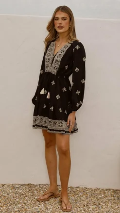 Shareen Dresses|Mini^Delainey Mini Dress - Black/Beige