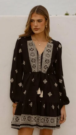 Shareen Dresses|Mini^Delainey Mini Dress - Black/Beige