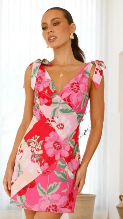 LILYWHYT Dresses|Mini^Delilah Mini Dress - Pink Floral Print