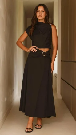 Fashion Allied Sets|Bottoms^Delphine Maxi Skirt - Black